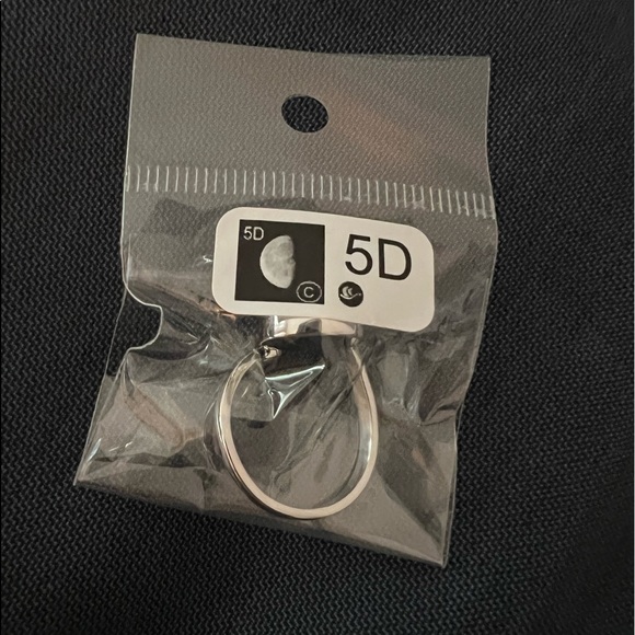 Moon Glow Cosmic Spiral Ring in Rhodium - Picture 6 of 6